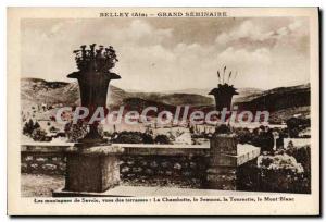 Old Postcard Belley Ain Grand Seminaire Mountains of Savoy terraces views Cha...