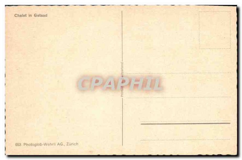Postcard Old Chalet in Gstaad