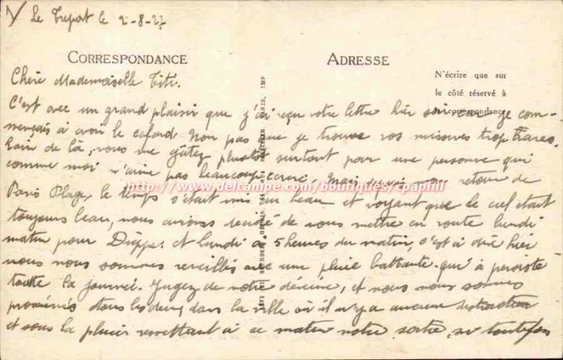 Treport - The Port and Cliff - Old Postcard