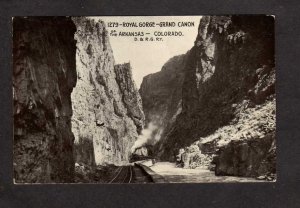 CO Denver and Rio Grande Western Railroad Train Royal Gorge Colorado Postcard