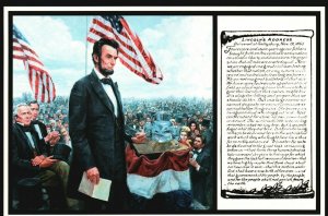 Vintage Postcard The Gettysburg Address Abraham Lincoln Gettysburg Pennsylvania