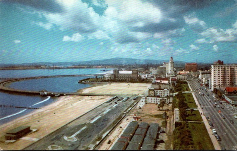 California Long Beach Looking West On Ocean Boulevard