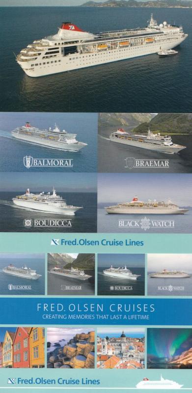 Fred Olsen Cruise Liner Ships Cruises 3x Advertising Postcard s