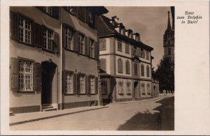 Switzerland Haus zum Delphin in Basel Vintage RPPC C034