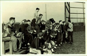 RPPC Teenagers Sports Bleachers Bad Kissingen Germany Real Photo Postcard