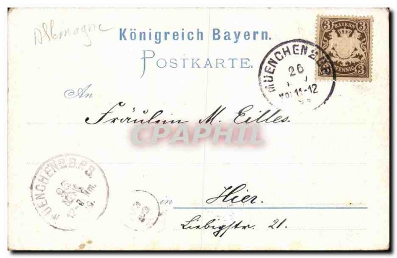 Postcard Old Grussaus Muenchen