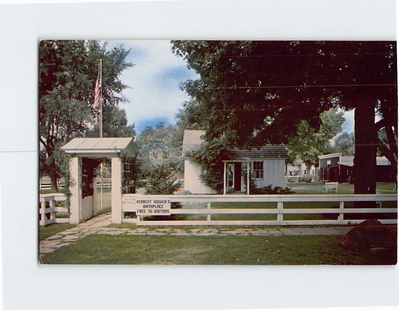 Postcard Herbert Hoover Birthplace, West Branch, Iowa
