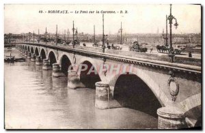 Old Postcard Bordeaux Bridge over the Garonne
