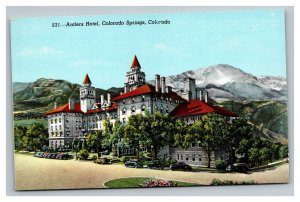 Vintage 1930's Postcard Panoramic View Antlers Hotel Colorado Springs CO
