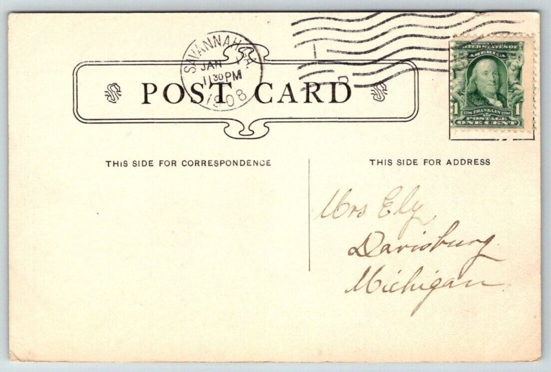 1908  Savannah  Georgia   Christ Church     Postcard