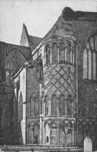 BR94495 christchurch priory norman turret   uk