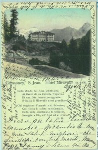 97522 - vintage POSTCARD - AOSTA province - GRESSONEY S. Jean HOTEL MIRAVALLE-