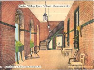 Miniature Folder postcard Shakertown, Kentucky KY USA Shaker Unused 