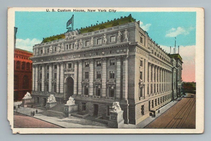 U.S. Customs House New York City Vintage Postcard 