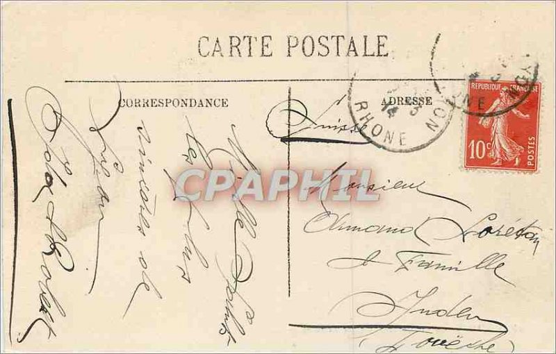 Postcard Old Lyon Place Carnot Gare Perrache