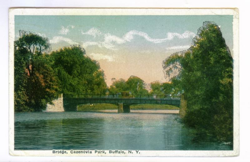 Buffalo, New York to Bridgeport, Connecticut 1917 PC Cazenovia Park Bridge