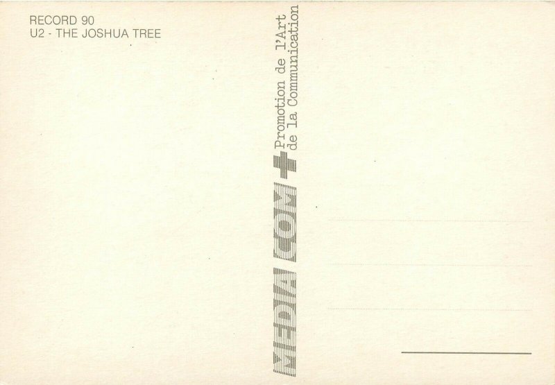 1980s Postcard Music Advertising U2 The Joshua Tree / Live Over Europe '87