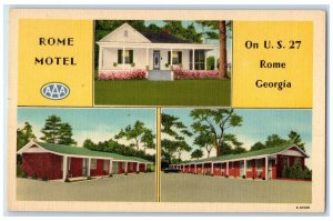 c1940's Rome Motel Exterior Roadside Rome Georgia GA Unposted Vintage Postcard