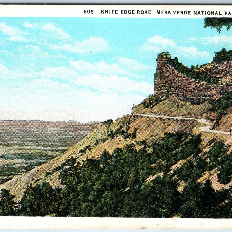 1927 Cortez, Montezuma County Colo Knife Edge Road Mesa Verde National Park A225