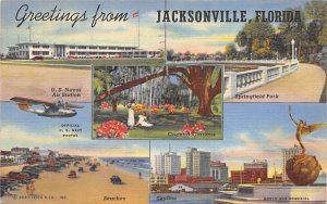 US Naval Airstation, Springfield Park, Beaches Greetings from Jacksonville Ja...