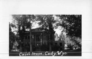 Cody Wyoming Court House Real Photo Antique Postcard K45023