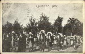 Quebec City 1908 Historial Pageant c1908 Postcard