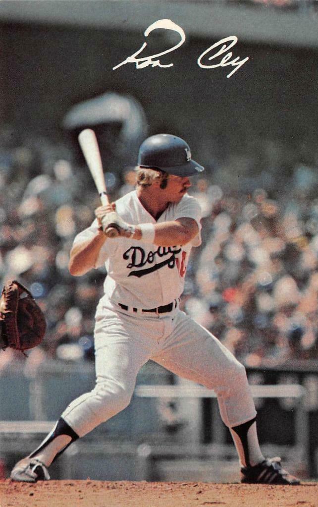 RON CEY Los Angeles Dodgers Baseball Game Sports c1970s Vintage Postcard