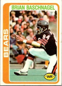 1978 Topps Football Card Brian Baschnagel Chicaco Bears sk7024