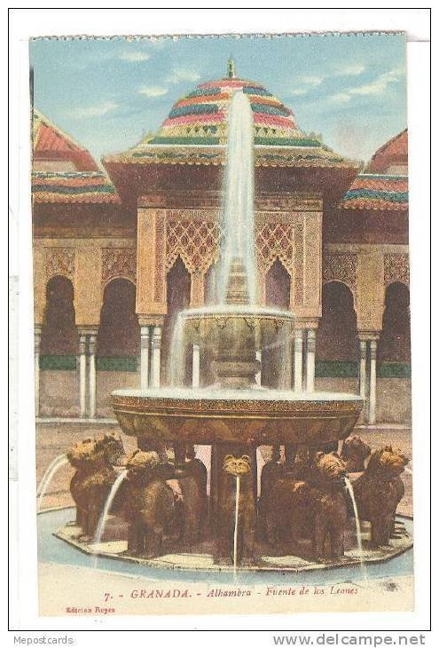 Waterfountain, Alhambra, Fuente De Los Leones, Granada (Andalucia), Spain, 19...