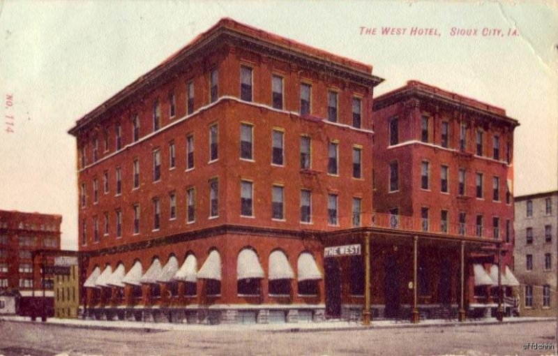 THE WEST HOTEL SIOUX CITY, IA 1909