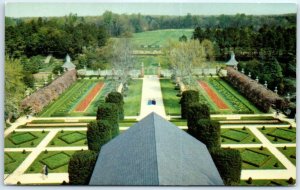 Postcard - Ballroom Garden, Governor's Palace - Williamsburg, Virginia