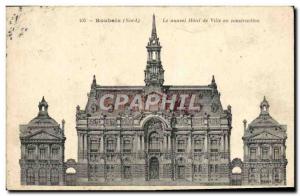 Old Postcard Roubaix The new city hall construction