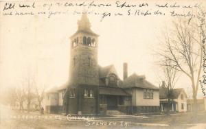 1907 Clay County Congregational Church Spencer Iowa RPPC real photo 2952
