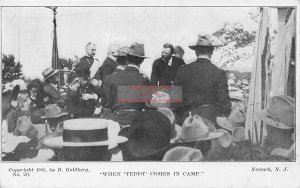 President Theodore Teddy Roosevelt, US Army Camp at Newark, New Jersey