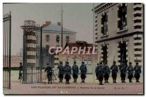 Postcard Old Army Barracks Releve Guard