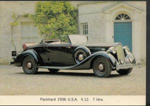 Road Transport Postcard - Packhard 1936 USA V.12 7 Litre Vintage Car  A7834