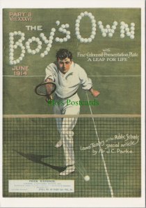 Advertising Postcard - Boys Own Cover, Tennis - Tennis Player Ref.RR15180