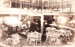 E35/ Cabin City Montana Mt Photo RPPC Postcard c40s Interior Trout Valley Lodge