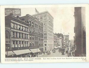 1920's SHOPS ON MAIN STREET Springfield Massachusetts MA hs3821