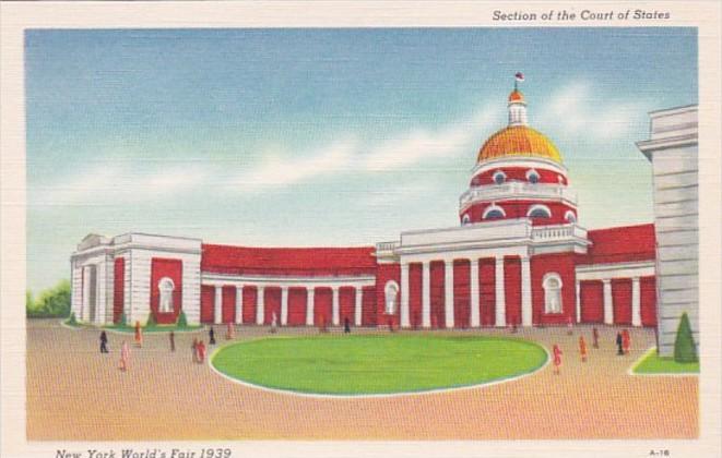 New York World's Fair 1939 Section Of The Court Of States