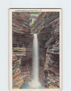 Postcard Cavern Cascade, Watkins Glen, New York