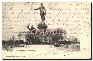 Old Postcard Paris Place de la Nation