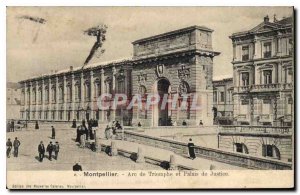 Postcard Old Montpellier Arc e Triomphe and the Palais de Justice