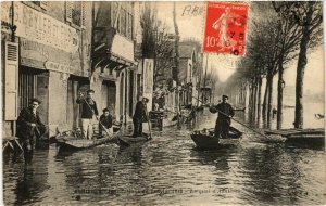 CPA ASNIERES - Inondations de janvier 1910 - Le quai d'Asnieres (581476)