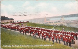 Halifax NS Celebrating Kings Birthday Citadel Soldiers 1906 Postcard E82