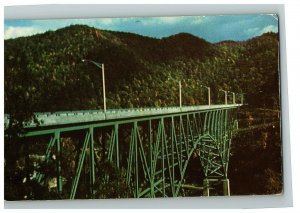 Chrome Postcard Bender Memorial Bridge Leading To Tunnel Entrance West Virginia 