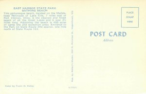 Postcard Bathing Beach Lake Erie Ohio East Harbor State Park Unused  