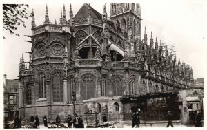 Postcard 1920's Roman Catholic Church Saint-Pierre Caen Normandy France RPPC