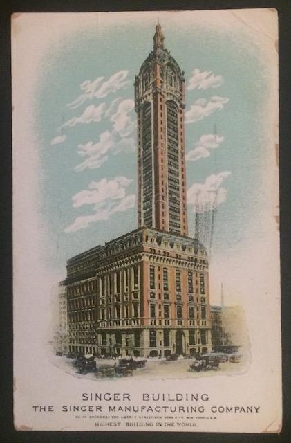 Singer Building The Singer Manufacturing Company NYC 1907