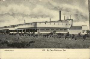 Hutchinson KS Morton Salt Works Factory c1910 Postcard #3